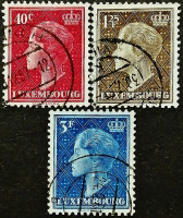 Набор почтовых марок (3 шт.). "Великая герцогиня Шарлотта". 1951 год, Люксембург.