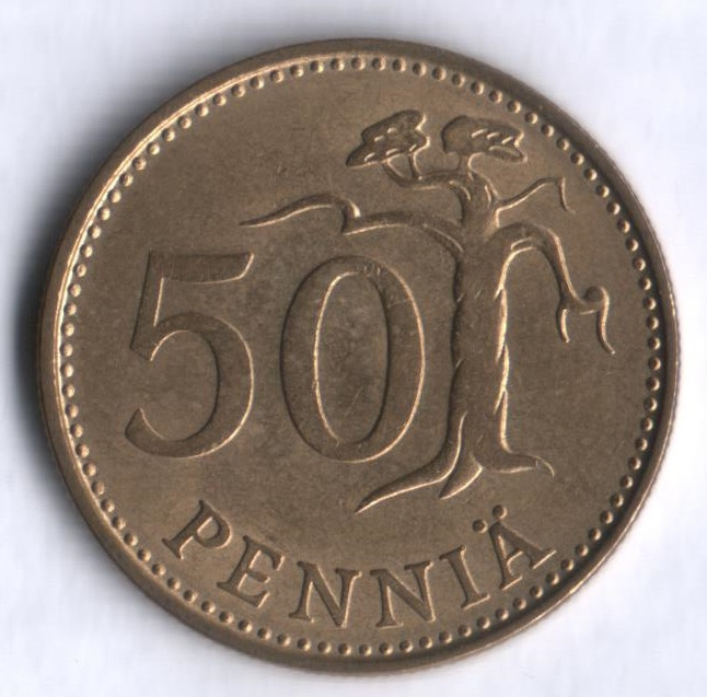 50 пенни. 1985 год, Финляндия.