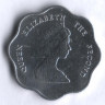 Монета 5 центов. 1991 год, Восточно-Карибские государства.