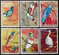 Набор почтовых марок (6 шт.). "Птицы". 1978 год, Коморские острова.
