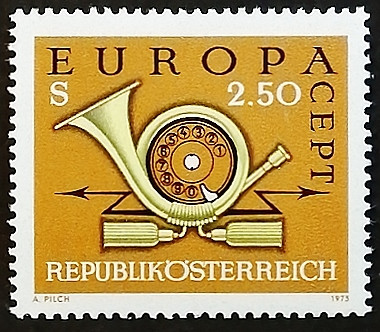 Марка почтовая. "Европа (C.E.P.T)". 1973 год, Австрия.