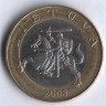 Монета 2 лита. 2008 год, Литва.