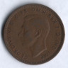Монета 1/2 пенни. 1947 год, Великобритания.