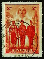 Почтовая марка. "Имперские силы". 1940 год, Австралия.