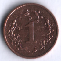 Монета 1 цент. 1995 год, Зимбабве.