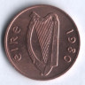 Монета 1 пенни. 1980 год, Ирландия.