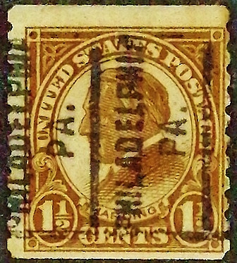 Почтовая марка (1⅟₂ c.). "Уоррен Г. Хардинг". 1925 год, США. Предварительное гашение "PHILADELPHIA/PA.". Почтовая марка (1⅟₂ c.). "Уоррен Г. Хардинг". 1925 год, США. Предварительное гашение "PHILADELPHIA/PA.".