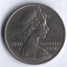 Монета 1 шиллинг. 1966 год, Гамбия (колония Великобритании).