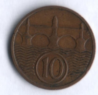 10 геллеров. 1936 год, Чехословакия.