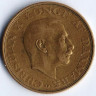 Монета 1 крона. 1945 год, Дания. N;S.