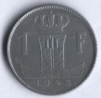 Монета 1 франк. 1945 год, Бельгия (Belgie-Belgique).