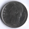 Монета 1 франк. 1958 год, Бельгия (Belgique).