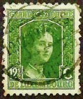 Почтовая марка (12⅟₂ c.). "Великая герцогиня Мария Аделаида". 1914 год, Люксембург.