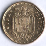 Монета 1 песета. 1975(78) год, Испания.