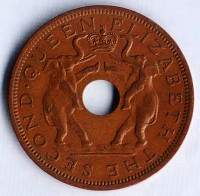Монета 1 пенни. 1963 год, Родезия и Ньясаленд.