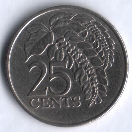 25 центов. 1979 год, Тринидад и Тобаго.