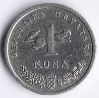 Монета 1 куна. 2000 год, Хорватия.