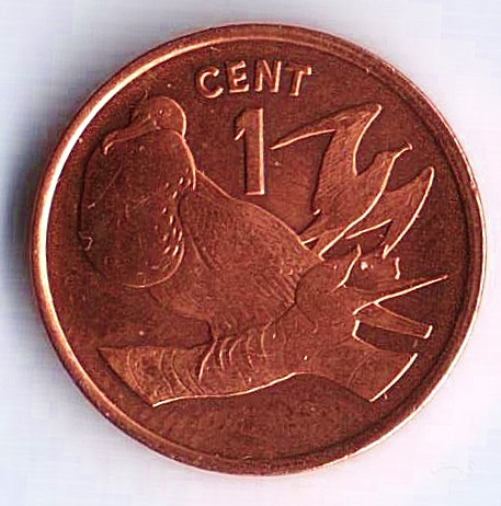 Монета 1 цент. 1992 год, Кирибати.