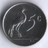 5 центов. 1970 год, ЮАР.