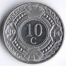 Монета 10 центов. 2014 год, Нидерландские Антильские острова.