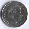Монета 5 центов. 1999 год, Австралия.