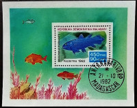 Мини-блок. "Рыбы". 1982 год, Мадагаскар.