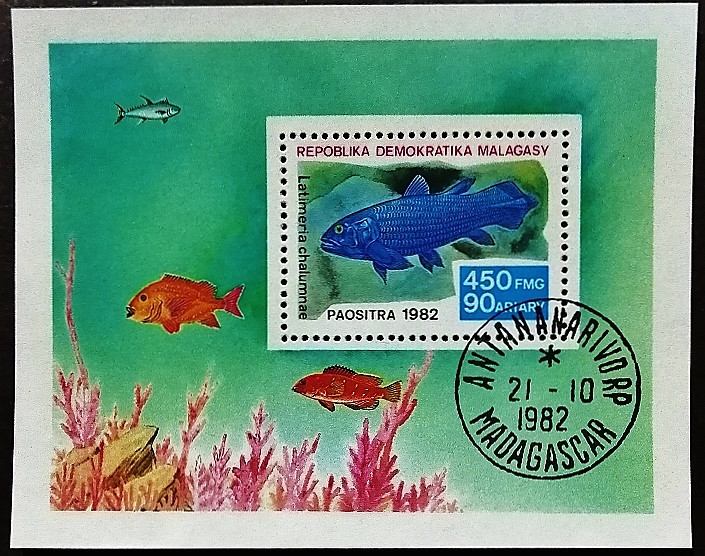 Мини-блок. "Рыбы". 1982 год, Мадагаскар.