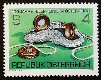 Марка почтовая. "Столетие телефона в Австрии". 1981 год, Австрия.