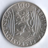 100 крон. 1949 год, Чехословакия. 70 лет со дня рождения Иосифа Сталина.