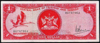 Банкнота 1 доллар. 1977 год, Тринидад и Тобаго.