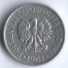 Монета 5 грошей. 1961 год, Польша.