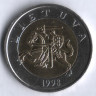 Монета 5 литов. 1998 год, Литва.