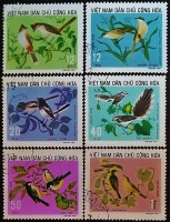 Набор почтовых марок (6 шт.). "Птицы, полезные для сельского хозяйства (I)". 1973 год, Вьетнам.