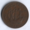 Монета 1/2 пенни. 1948 год, Великобритания.