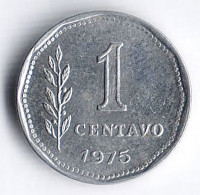 Монета 1 сентаво. 1975 год, Аргентина.