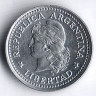 Монета 1 сентаво. 1975 год, Аргентина.