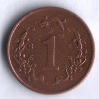 Монета 1 цент. 1997 год, Зимбабве.