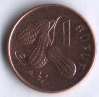 Монета 1 бутут. 1998 год, Гамбия.