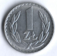 Монета 1 злотый. 1975 год, Польша.