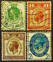 Набор почтовых марок (4 шт.). "Король Георг V - Конгресс Почтового Союза". 1929 год, Великобритания.