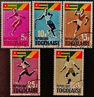 Набор почтовых марок (5 шт.). "I Африканские игры". 1965 год, Того.