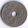 Монета 10 сантимов. 1902 год, Бельгия (Belgique).