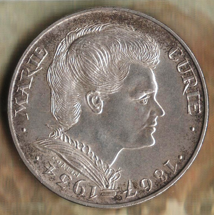 Монета 100 франков. 1984 год, Франция. Мария Кюри.