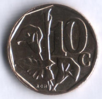 10 центов. 1997 год, ЮАР.