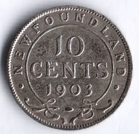Монета 10 центов. 1903 год, Ньюфаундленд.