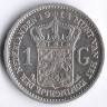 Монета 1 гульден. 1914 год, Нидерланды.
