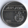 Монета 25 центов. 1993 год, Аруба.