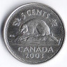 Монета 5 центов. 2003(P) год, Канада.