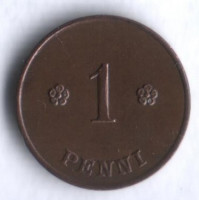 1 пенни. 1922 год, Финляндия.
