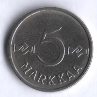 5 марок. 1961 год, Финляндия.
